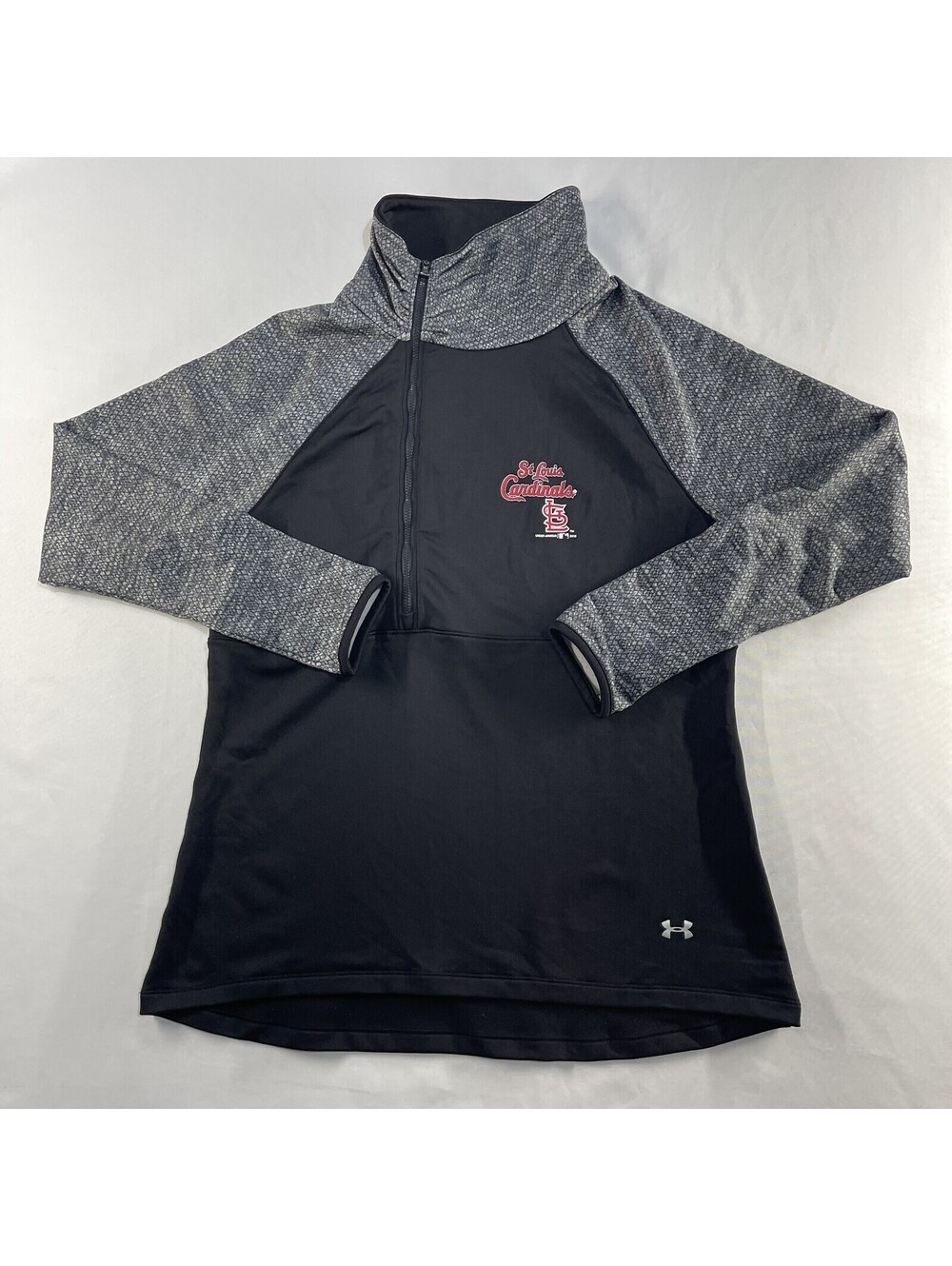 St Louis Cardinals Under Armour Women's Softshell Zip Jacket Large Baseball Gray